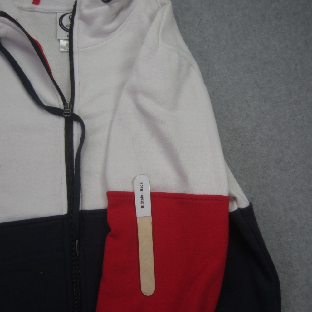 USA FIFA World Cup Qatar 2022 Jacket Mens Medium White Red Blue Full Zip Hoodie - Picture 16 of 16